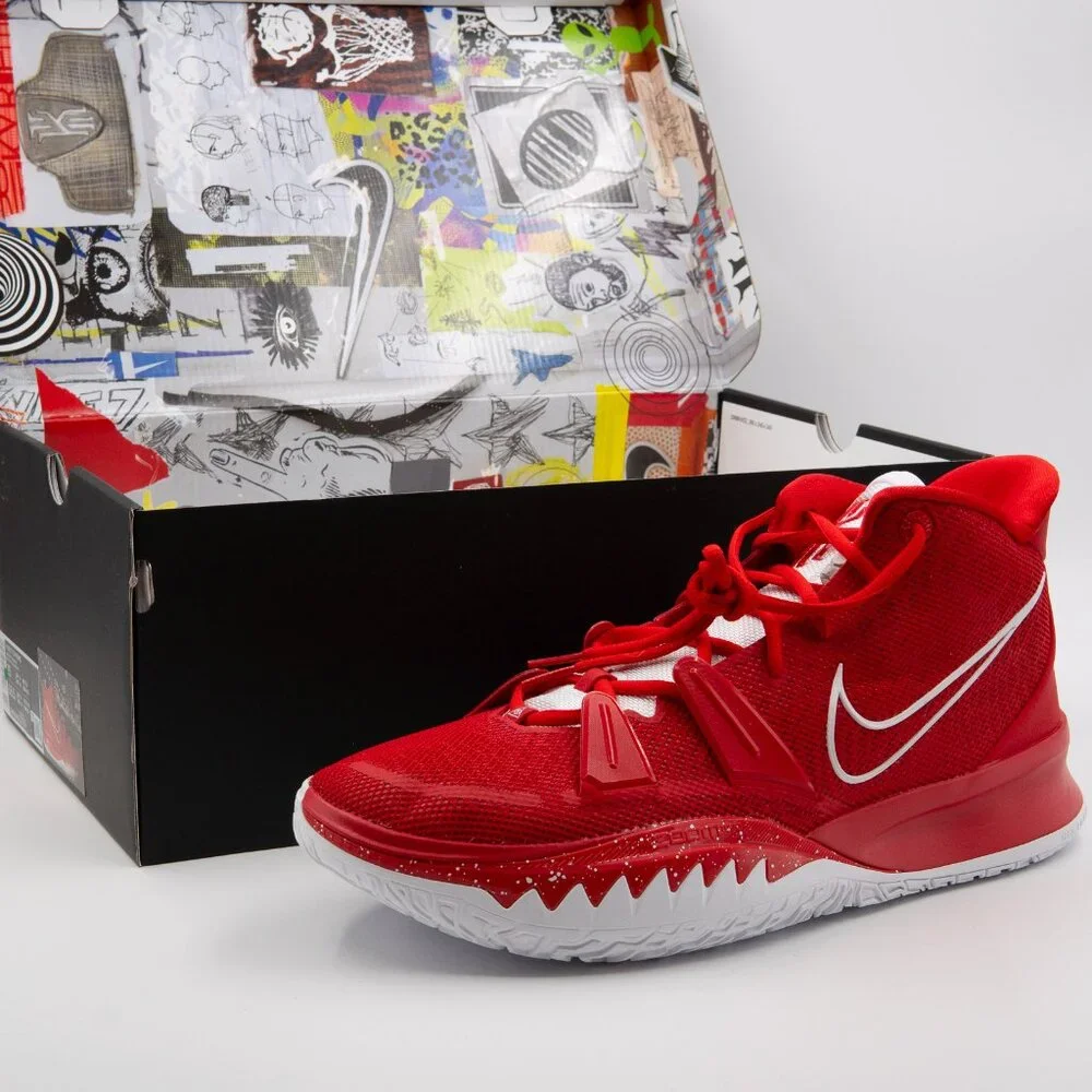 NIKE Kyrie 7 TB “University Red”. Sz 15M (DS, DA7767-603) ** NEW original BOX - Picture 2 of 7